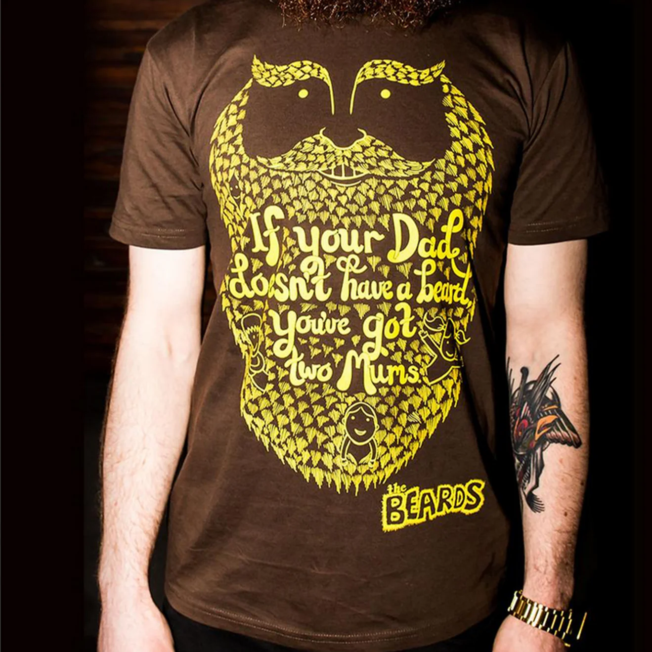 "Two Mums" Brown T-Shirt - Image 3